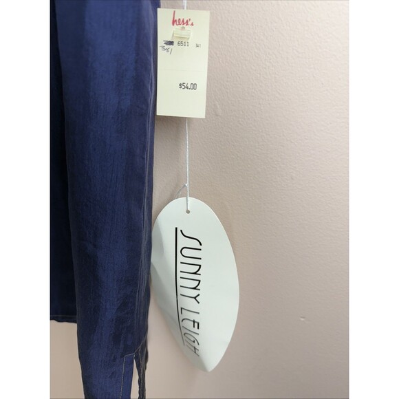 Sunny Leigh NWT 90’s Silk Blouse Women’s M Short Sleeve Minimalist Vintage Top - Picture 3 of 11